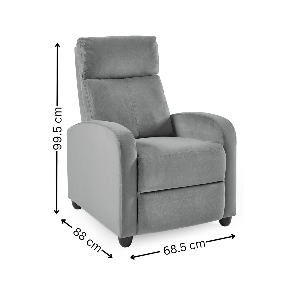 Vivo Recliner Arm Chair - Grey - VIV301
