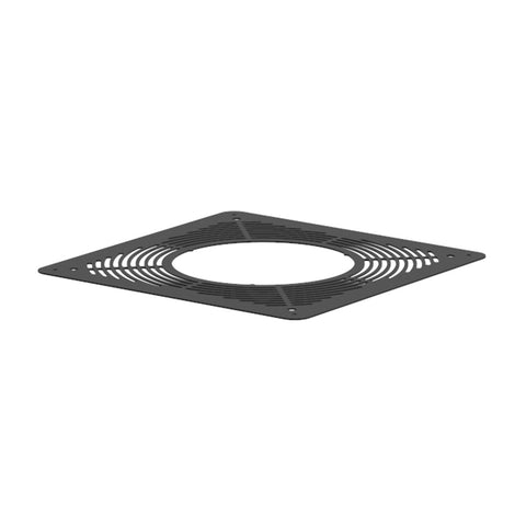 100mm black Solinox ventilated fire stop plate designed for effective fire safety and ventilation.