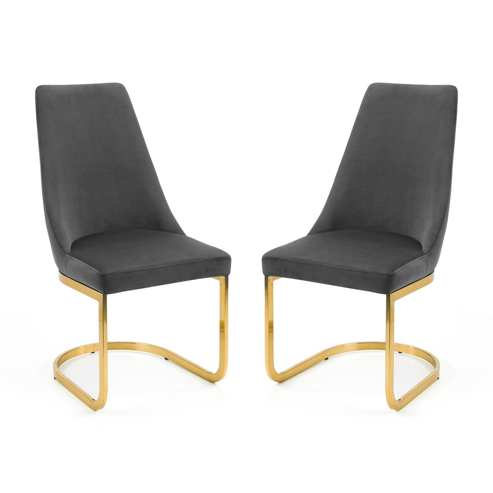 Vittoria Cantilever Dining Chairs (Set of 2) - Blue - VIT004