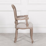 Wooden Carver Louis Upholstered Dining Arm Chair