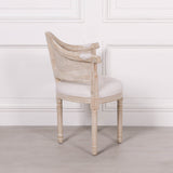 Wooden Louis Upholstered Corner Chair