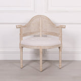 Wooden Louis Upholstered Corner Chair