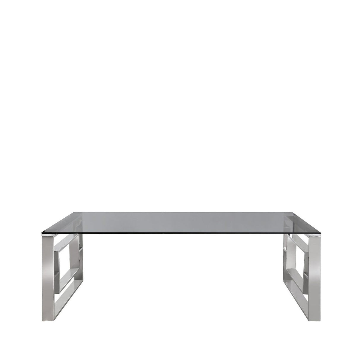 Apex Stainless Steel Coffee Table Smoked Glass Top - Dsp