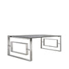Apex Stainless Steel Coffee Table Smoked Glass Top - Dsp