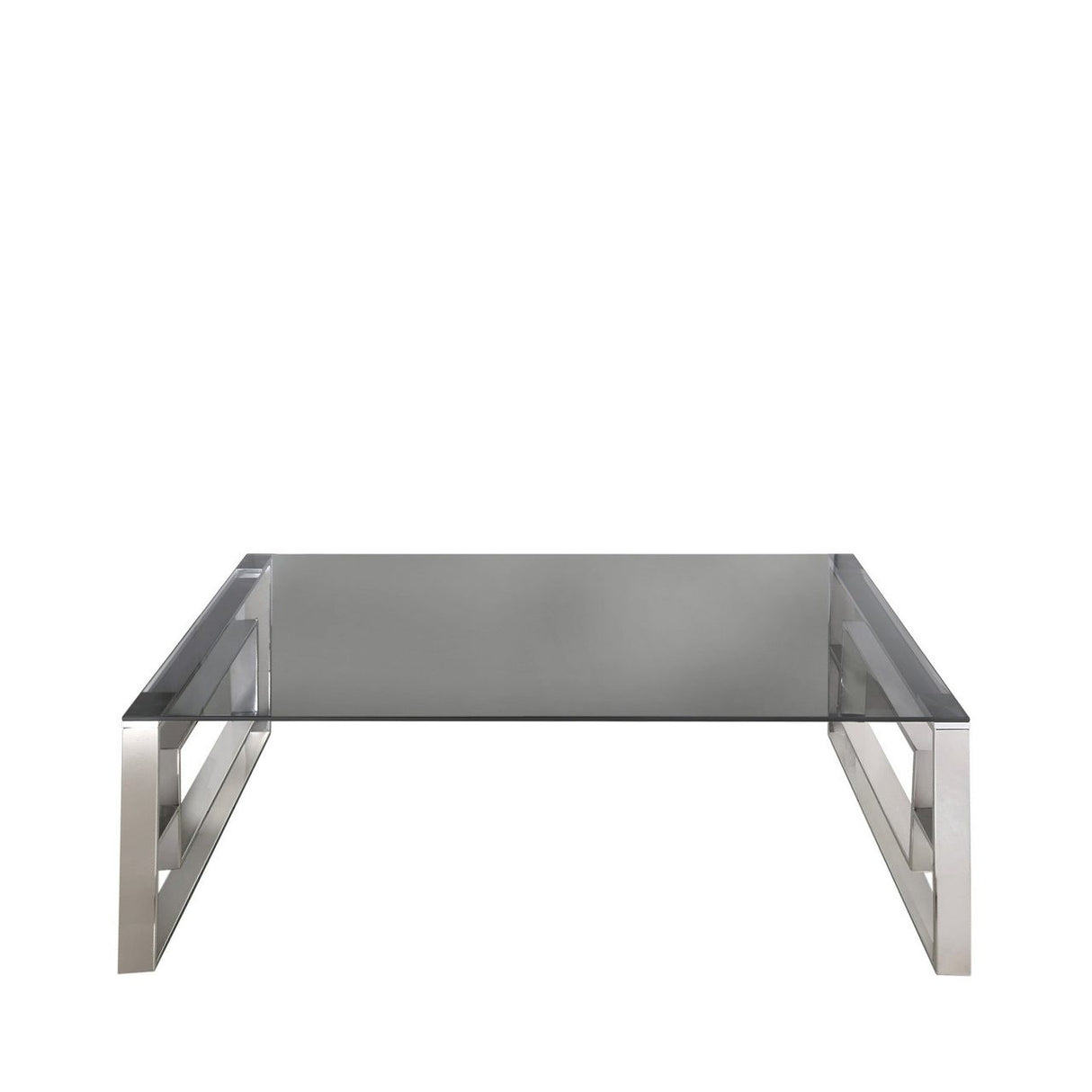 Apex Stainless Steel Coffee Table Smoked Glass Top - Dsp