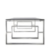 Apex Stainless Steel Coffee Table Smoked Glass Top - Dsp
