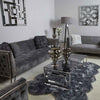 Apex Stainless Steel Coffee Table Smoked Glass Top - Dsp