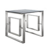 Apex Stainless Steel End Table Smoked Glass Top-Dsp