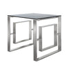 Apex Stainless Steel End Table Smoked Glass Top-Dsp