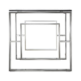 Apex Stainless Steel End Table Smoked Glass Top-Dsp