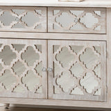 Hampton Beach 3 Door 3 Drawer Cabinet Washed Ash And Mirror - Dsp