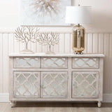 Hampton Beach 3 Door 3 Drawer Cabinet Washed Ash And Mirror - Dsp