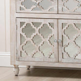Hampton Beach 3 Door 3 Drawer Cabinet Washed Ash And Mirror - Dsp