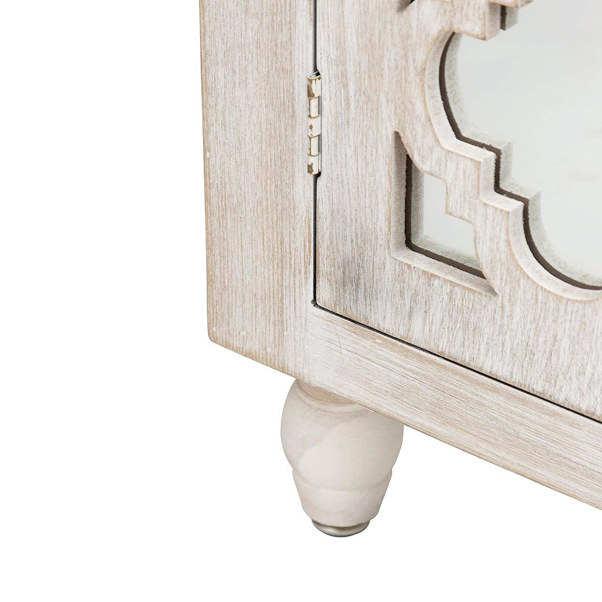 Hampton Beach 3 Door 3 Drawer Cabinet Washed Ash And Mirror - Dsp