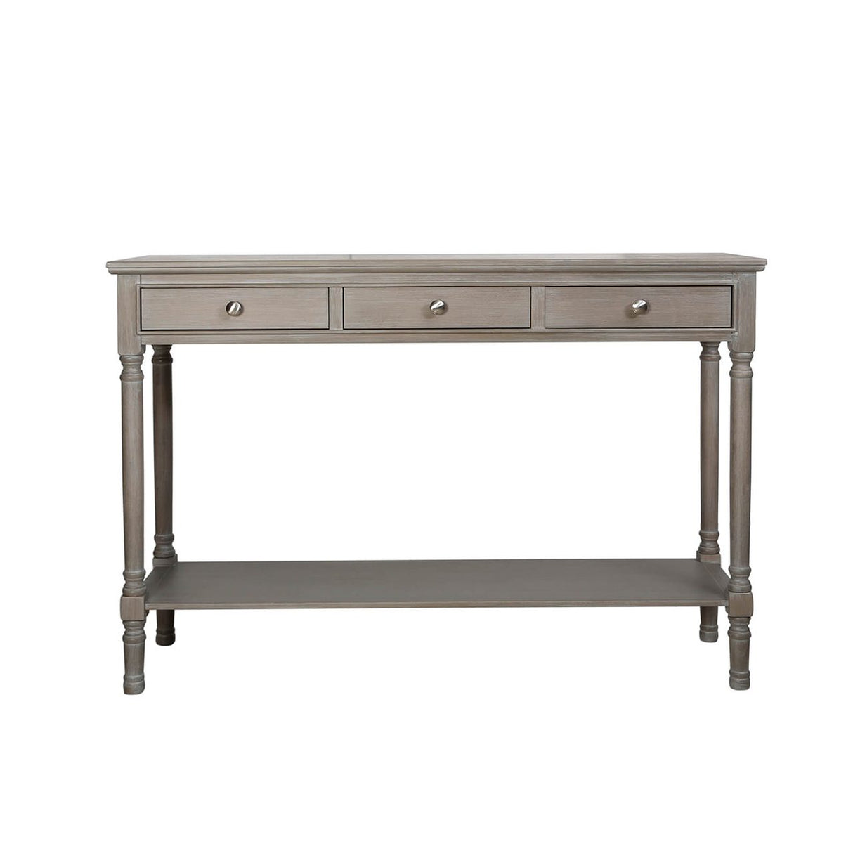 Delta Large 3 Drawer Console Table Taupe - Ball Handle-Dsp