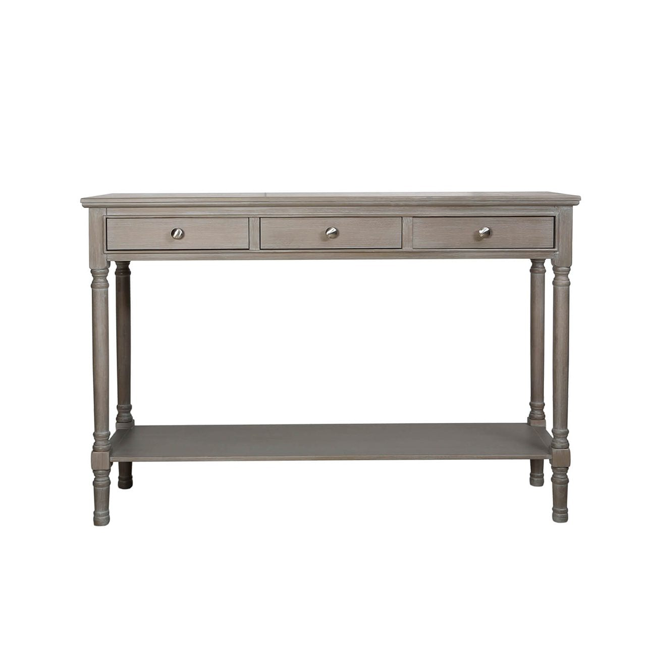 Delta Large 3 Drawer Console Table Taupe - Ball Handle-Dsp