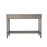 Delta Large 3 Drawer Console Table Taupe - Ball Handle-Dsp