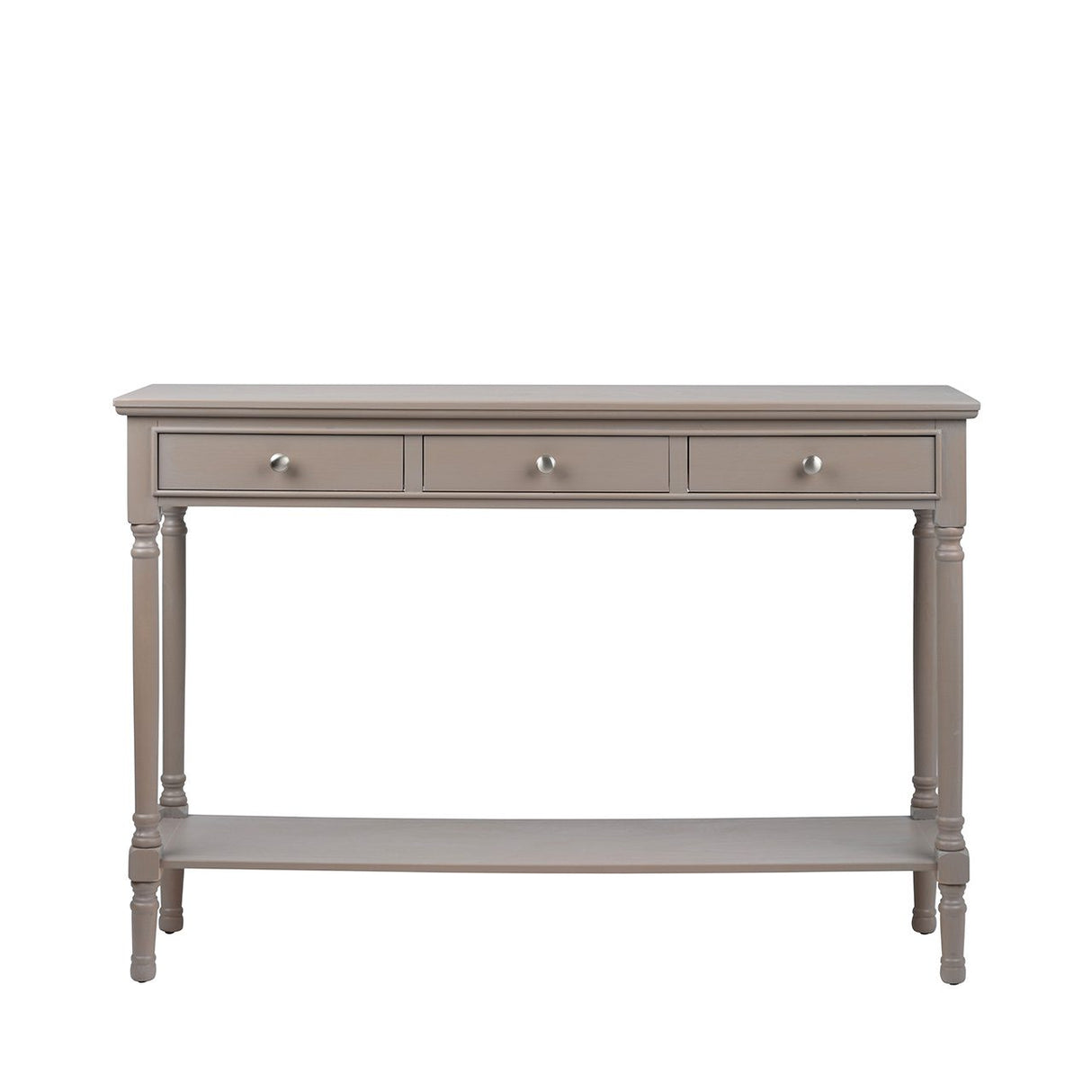Delta Large 3 Drawer Console Table Taupe - Ball Handle-Dsp