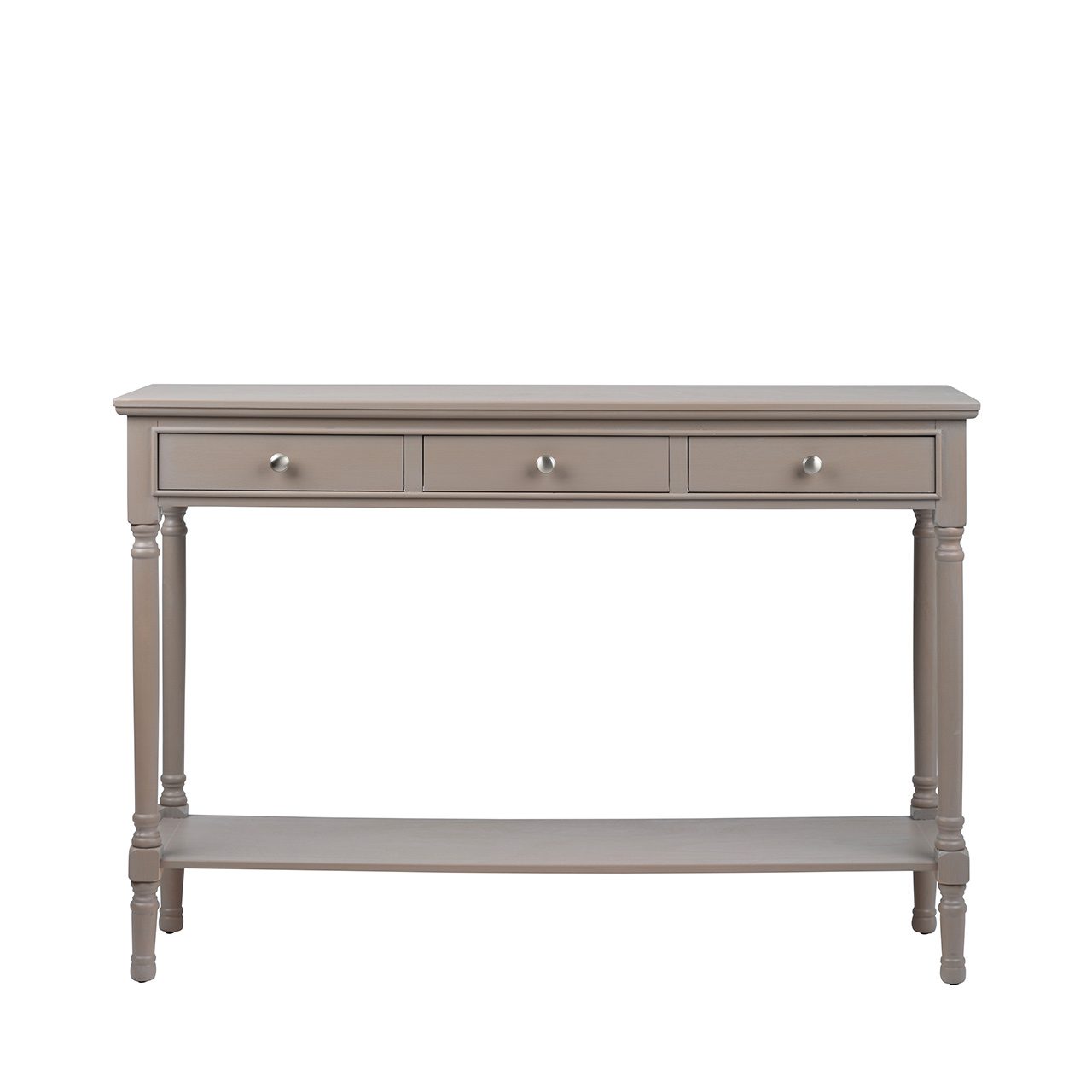 Delta Large 3 Drawer Console Table Taupe - Ball Handle-Dsp
