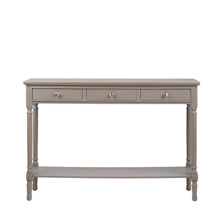 Delta Large 3 Drawer Console Table Taupe - Ball Handle-Dsp