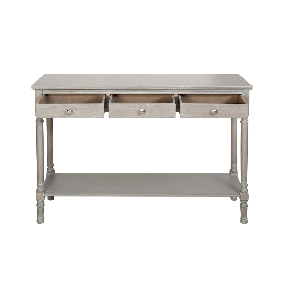 Delta Large 3 Drawer Console Table Taupe - Ball Handle-Dsp