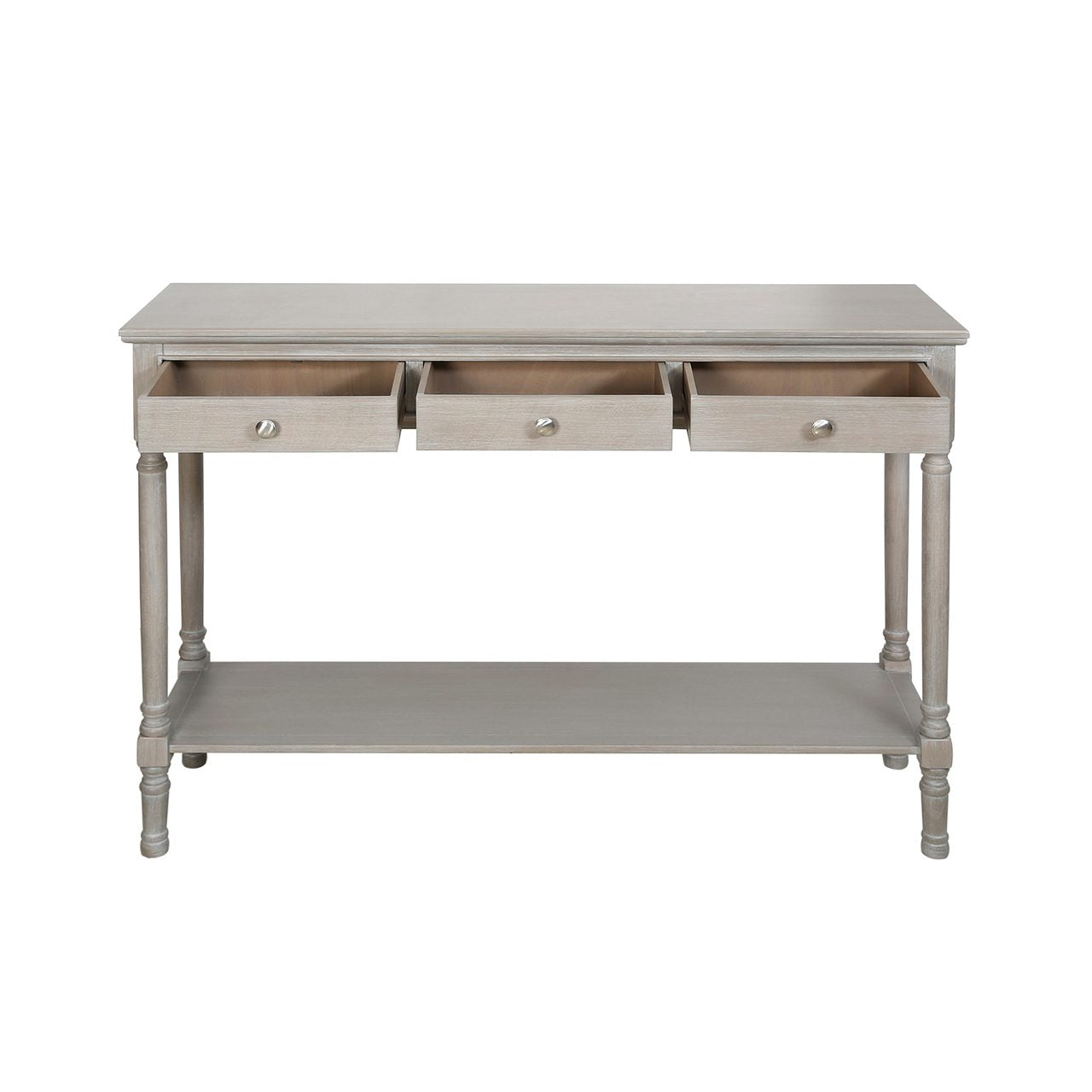 Delta Large 3 Drawer Console Table Taupe - Ball Handle-Dsp
