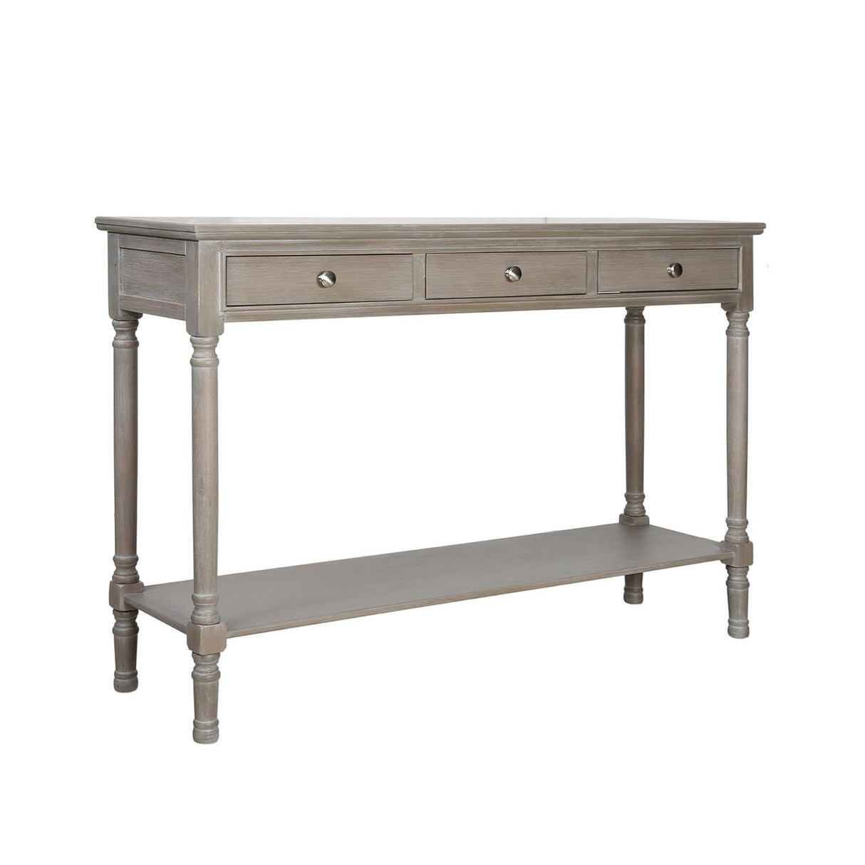 Delta Large 3 Drawer Console Table Taupe - Ball Handle-Dsp