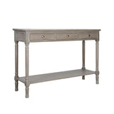 Delta Large 3 Drawer Console Table Taupe - Ball Handle-Dsp