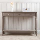 Delta Large 3 Drawer Console Table Taupe - Ball Handle-Dsp