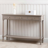 Delta Large 3 Drawer Console Table Taupe - Ball Handle-Dsp