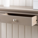 Delta Large 3 Drawer Console Table Taupe - Ball Handle-Dsp