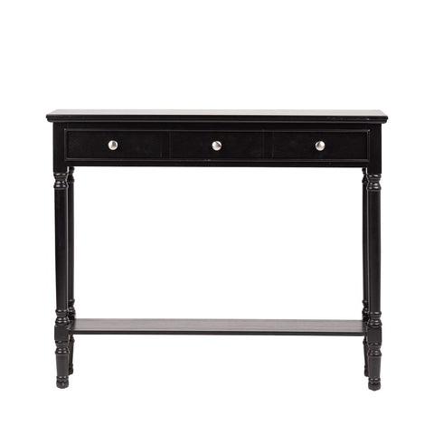 Delta Medium 3 Drawer Console Table Black - Ball Handle-Dsp