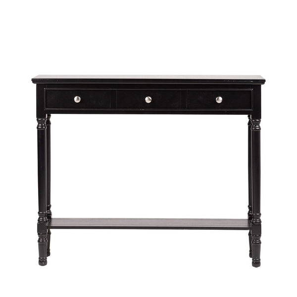 Delta Medium 3 Drawer Console Table Black - Ball Handle-Dsp