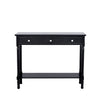 Delta Medium 3 Drawer Console Table Black - Ball Handle-Dsp