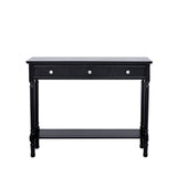Delta Medium 3 Drawer Console Table Black - Ball Handle-Dsp