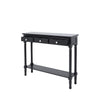 Delta Medium 3 Drawer Console Table Black - Ball Handle-Dsp