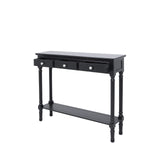 Delta Medium 3 Drawer Console Table Black - Ball Handle-Dsp