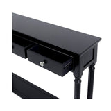 Delta Medium 3 Drawer Console Table Black - Ball Handle-Dsp