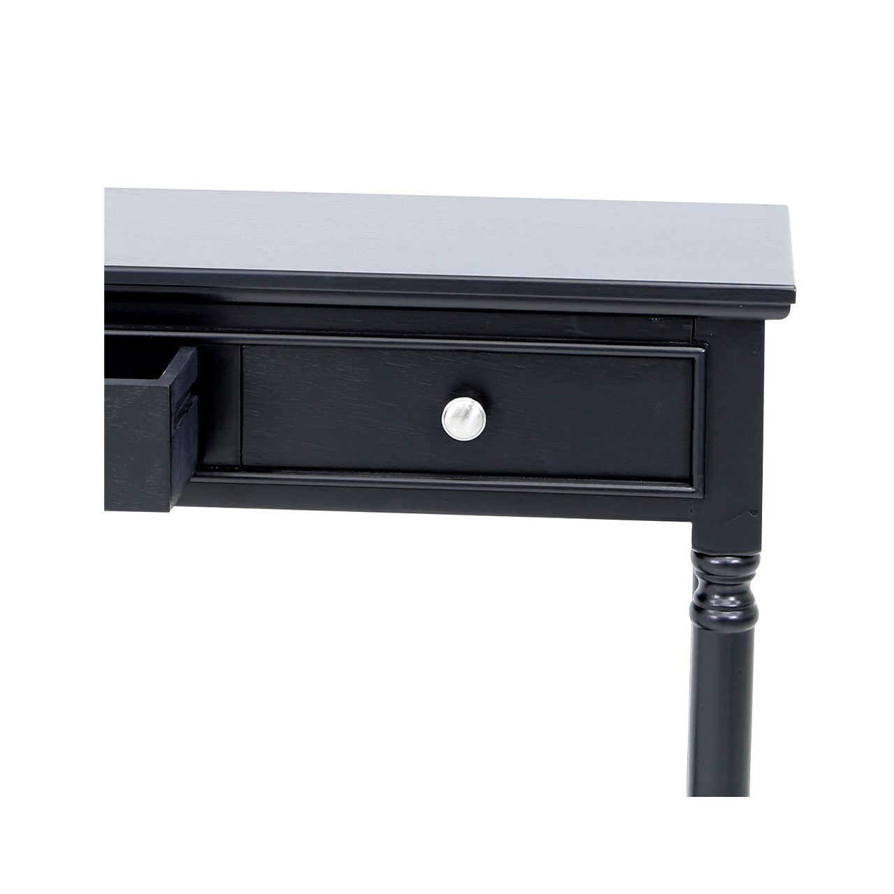 Delta Medium 3 Drawer Console Table Black - Ball Handle-Dsp
