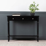 Delta Medium 3 Drawer Console Table Black - Ball Handle-Dsp