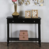 Delta Medium 3 Drawer Console Table Black - Ball Handle-Dsp