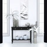 Delta Medium 3 Drawer Console Table Black - Ball Handle-Dsp