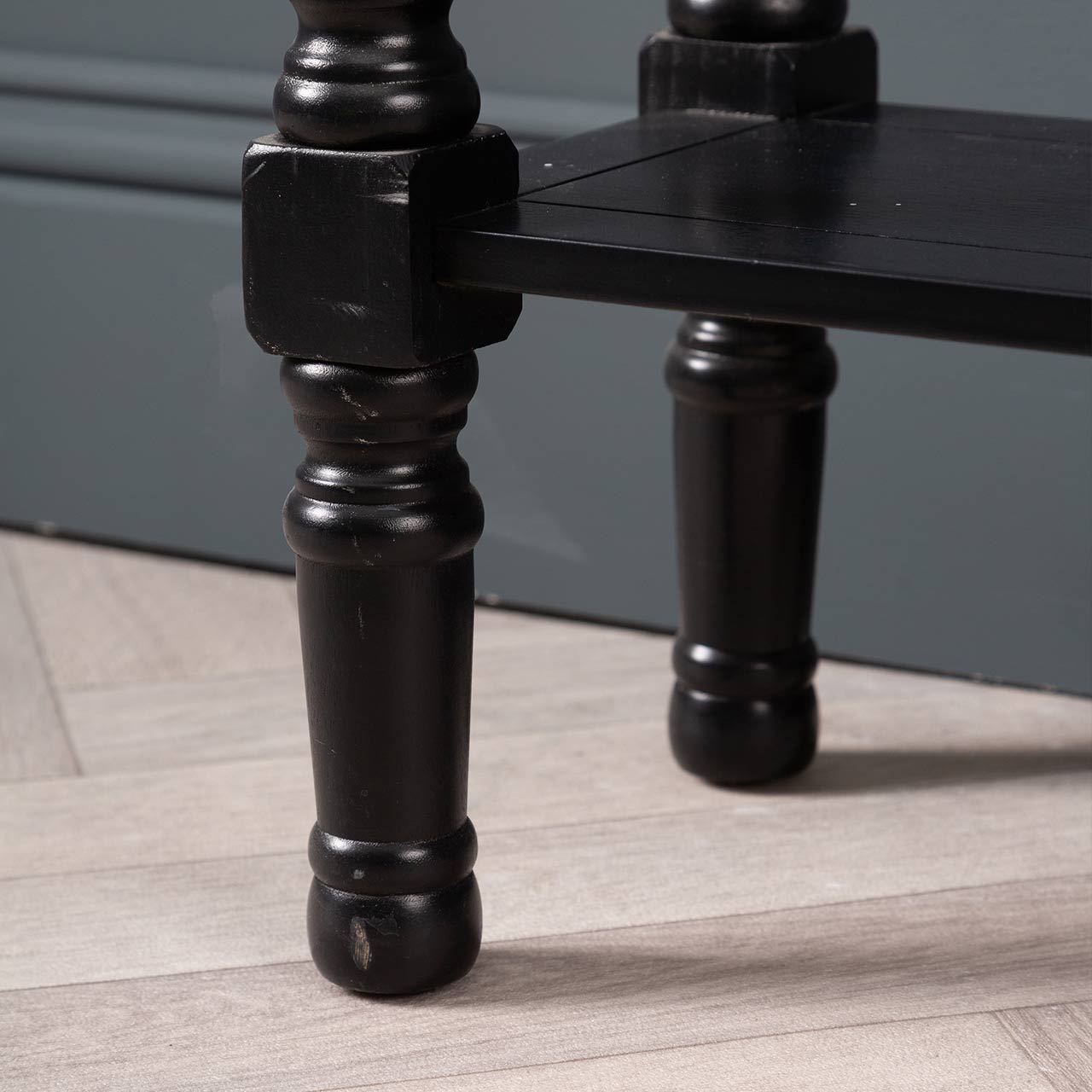 Delta Medium 3 Drawer Console Table Black - Ball Handle-Dsp
