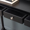 Delta Medium 3 Drawer Console Table Black - Ball Handle-Dsp