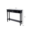 Delta Medium 3 Drawer Console Table Black - Ball Handle-Dsp