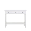 Delta Medium 3 Drawer Console Table White - Ball Handle