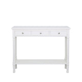 Delta Medium 3 Drawer Console Table White - Ball Handle