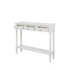Delta Medium 3 Drawer Console Table White - Ball Handle