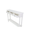 Delta Medium 3 Drawer Console Table White - Ball Handle
