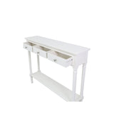 Delta Medium 3 Drawer Console Table White - Ball Handle